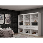 Oulu 3-Piece Open Sectional Wardrobe - White