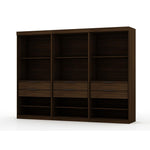 Oulu 3-Piece Open Sectional Wardrobe - Brown