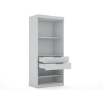 Oulu 3-Piece Open Sectional Wardrobe - White