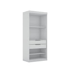 Oulu 3-Piece Open Sectional Wardrobe - White