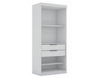 Oulu 3-Piece Open Sectional Wardrobe - White