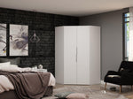Oulu Corner Wardrobe - White
