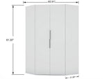 Oulu Corner Wardrobe - White
