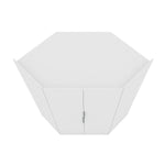 Oulu Corner Wardrobe - White