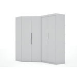 Oulu 2-Piece Modular Corner Wardrobe - White