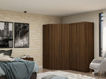 Oulu 2-Piece Modular Corner Wardrobe - Brown