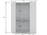 Oulu 2-Piece Modular Corner Wardrobe - White