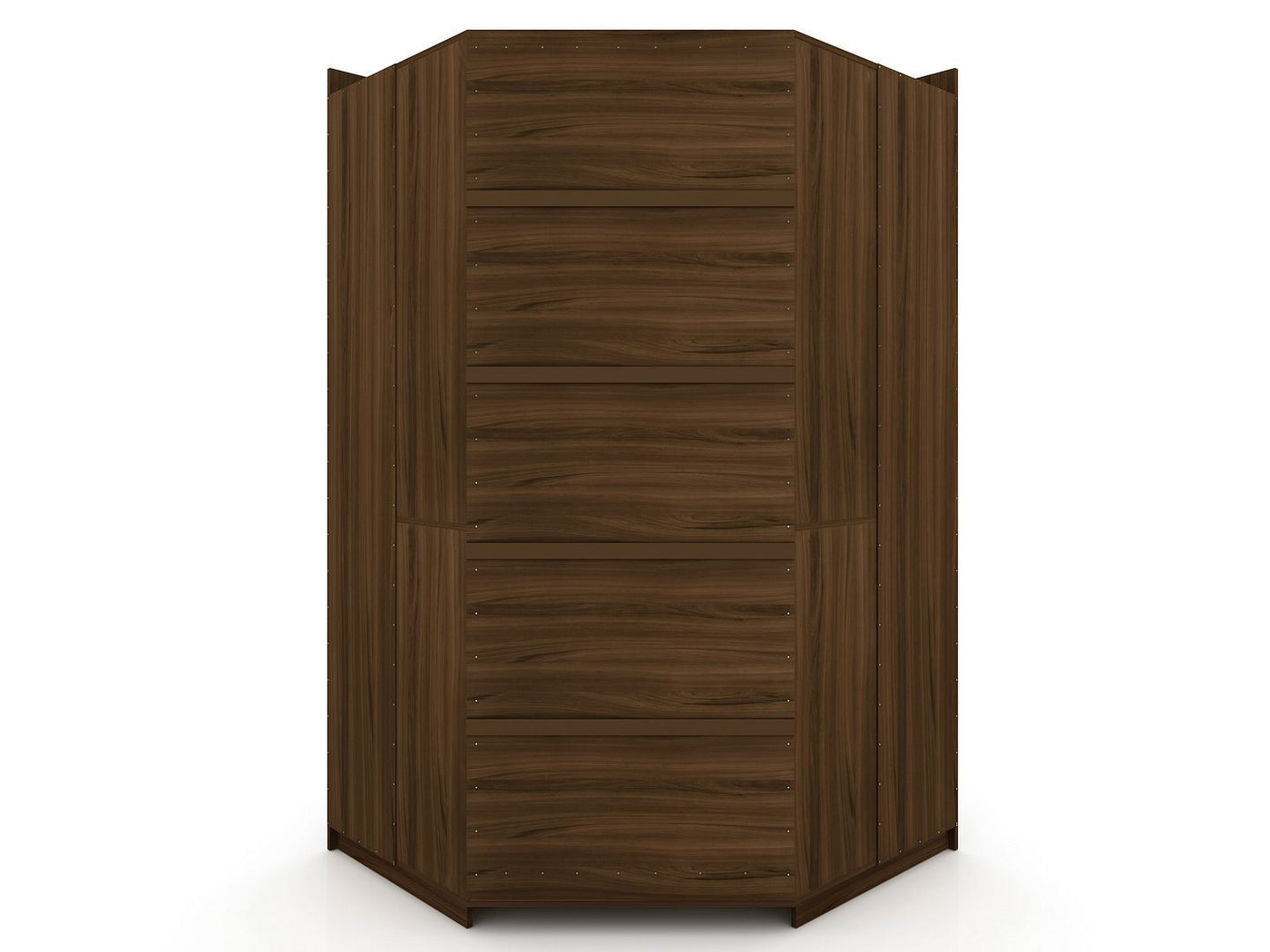 Oulu 2-Piece Modular Corner Wardrobe - Brown