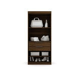 Oulu Semi-Open 3-Piece Modular Corner Wardrobe - Brown
