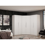 Oulu 3-Piece Modular Corner Wardrobe - White