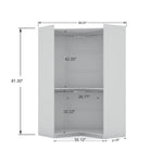 Oulu 3-Piece Modular Corner Wardrobe - White