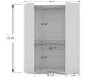 Oulu 3-Piece Modular Corner Wardrobe - White