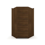 Oulu Semi-Open 2-Piece Modular Corner Wardrobe - Brown