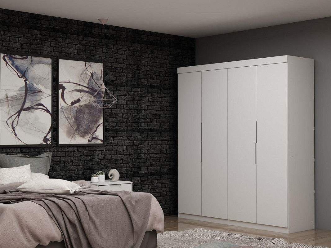 Oulu 2-Piece Modular Wardrobe - White