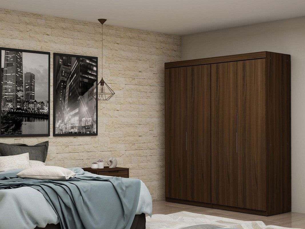 Oulu 2-Piece Modular Wardrobe - Brown