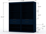 Oulu 2-Piece Modular Wardrobe - Midnight Blue