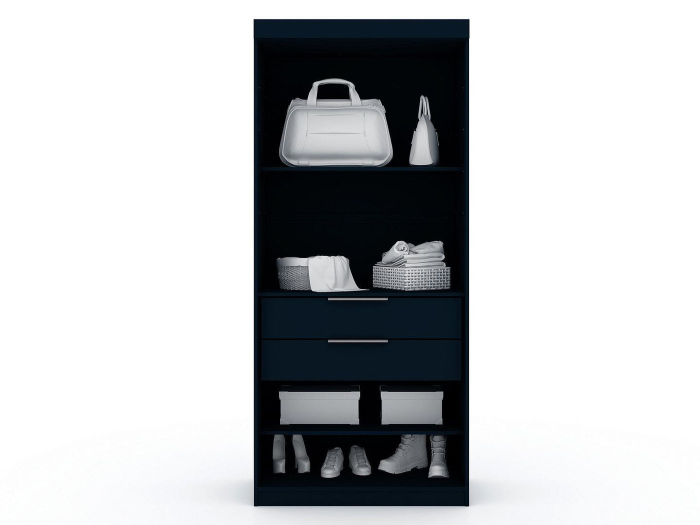 Oulu 2-Piece Modular Wardrobe - Midnight Blue