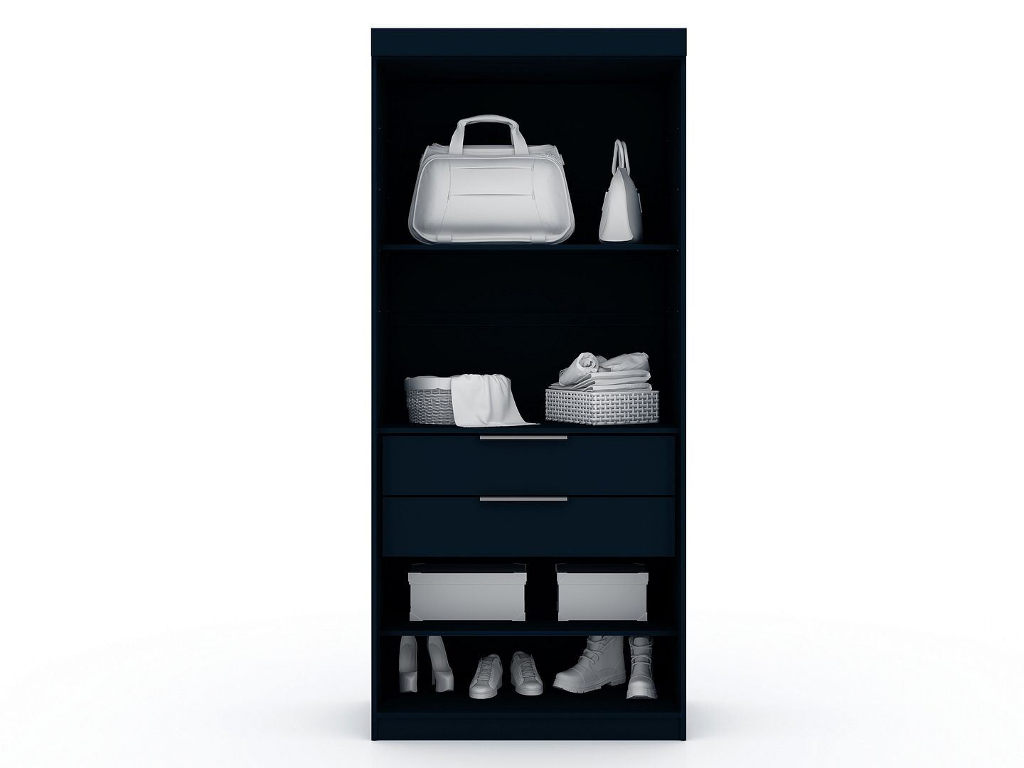 Oulu 2-Piece Modular Wardrobe - Midnight Blue