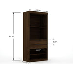 Oulu 3-Piece Modular Wardrobe - Brown