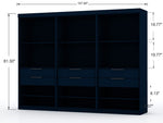 Oulu 3-Piece Modular Wardrobe - Midnight Blue