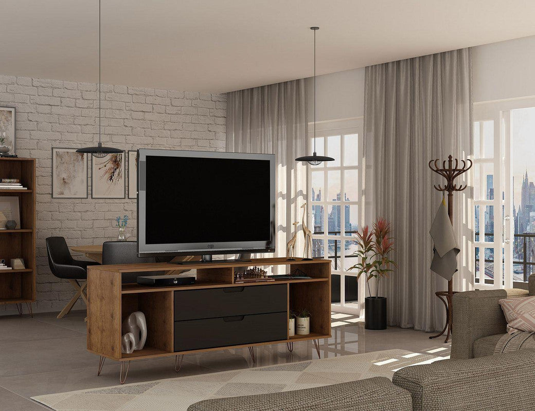 Nuuk TV Stand - Nature/Textured Grey