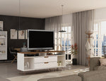 Nuuk TV Stand - Off White/Nature