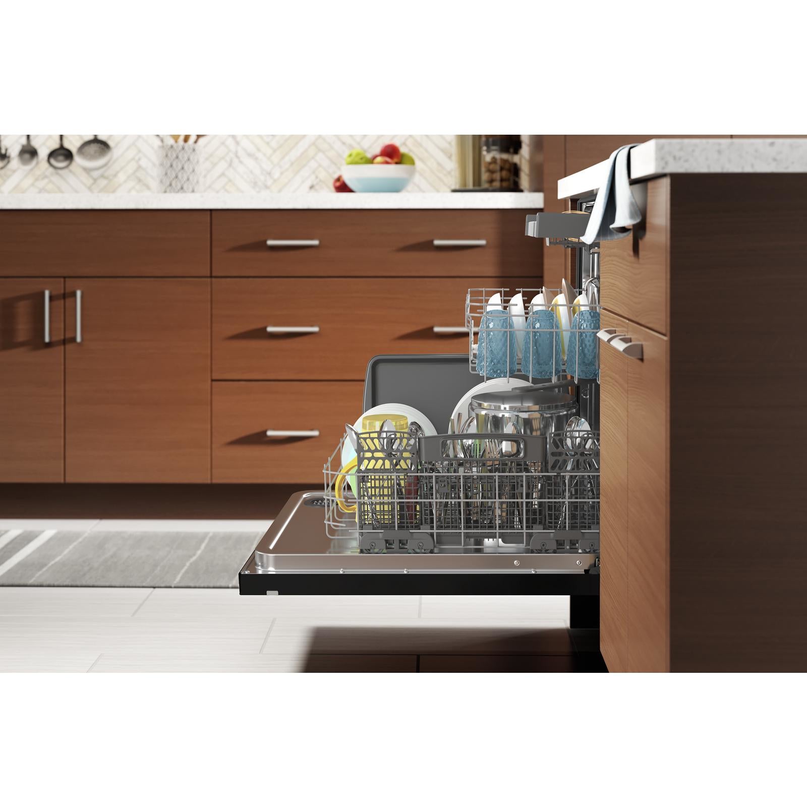 Whirlpool 24" Black Dishwasher with 3rd Rack (47 dBA) - WDTA50SAKB