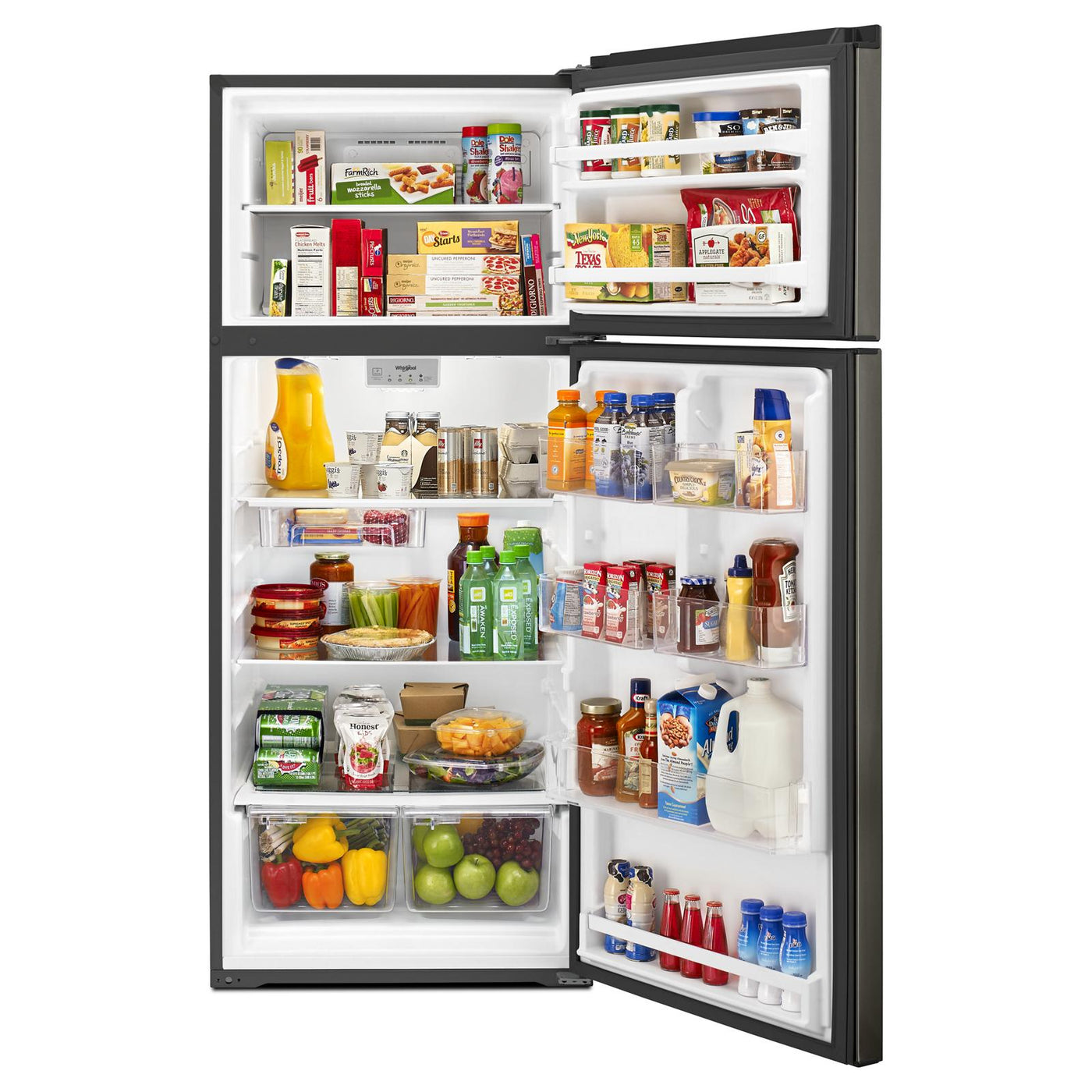 Whirlpool Black Stainless Top Mount Refrigerator (18 cu.ft.) - WRT518SZKV