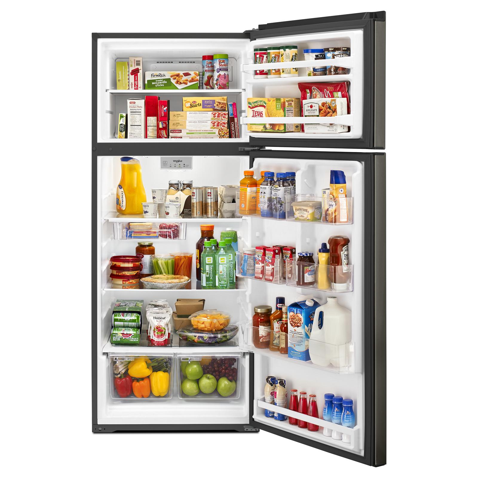 Whirlpool Black Stainless Top Mount Refrigerator (18 cu.ft.) - WRT518SZKV