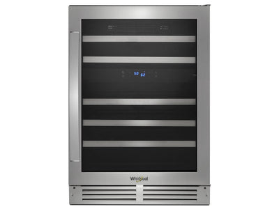 Whirlpool Stainless Steel Undercounter Wine Center (46 Bottles) - WUW55X24HS