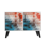 Kismayo Side Table - Red/Blue