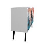 Kismayo Side Table - Red/Blue