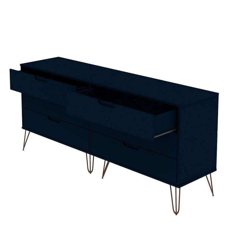 Nuuk 6-Drawer Double Dresser - Midnight Blue