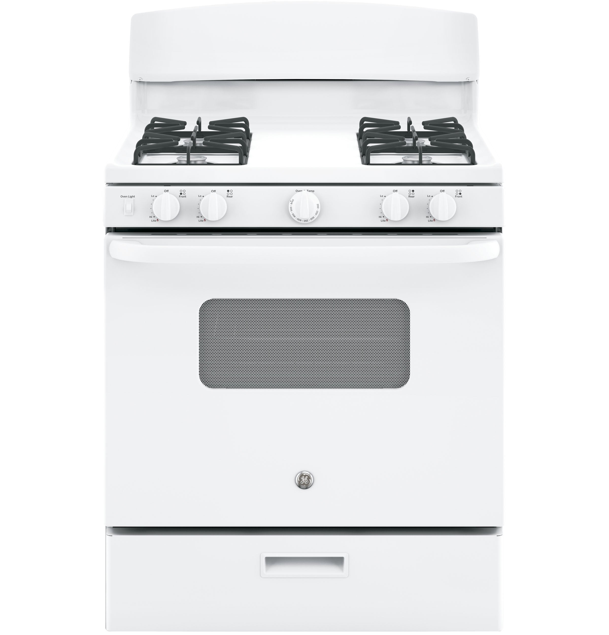 GE White Freestanding Gas Range (4.8 Cu. Ft.) - JCGBS10DEMWW