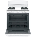 GE White Freestanding Gas Range (4.8 Cu. Ft.) - JCGBS10DEMWW