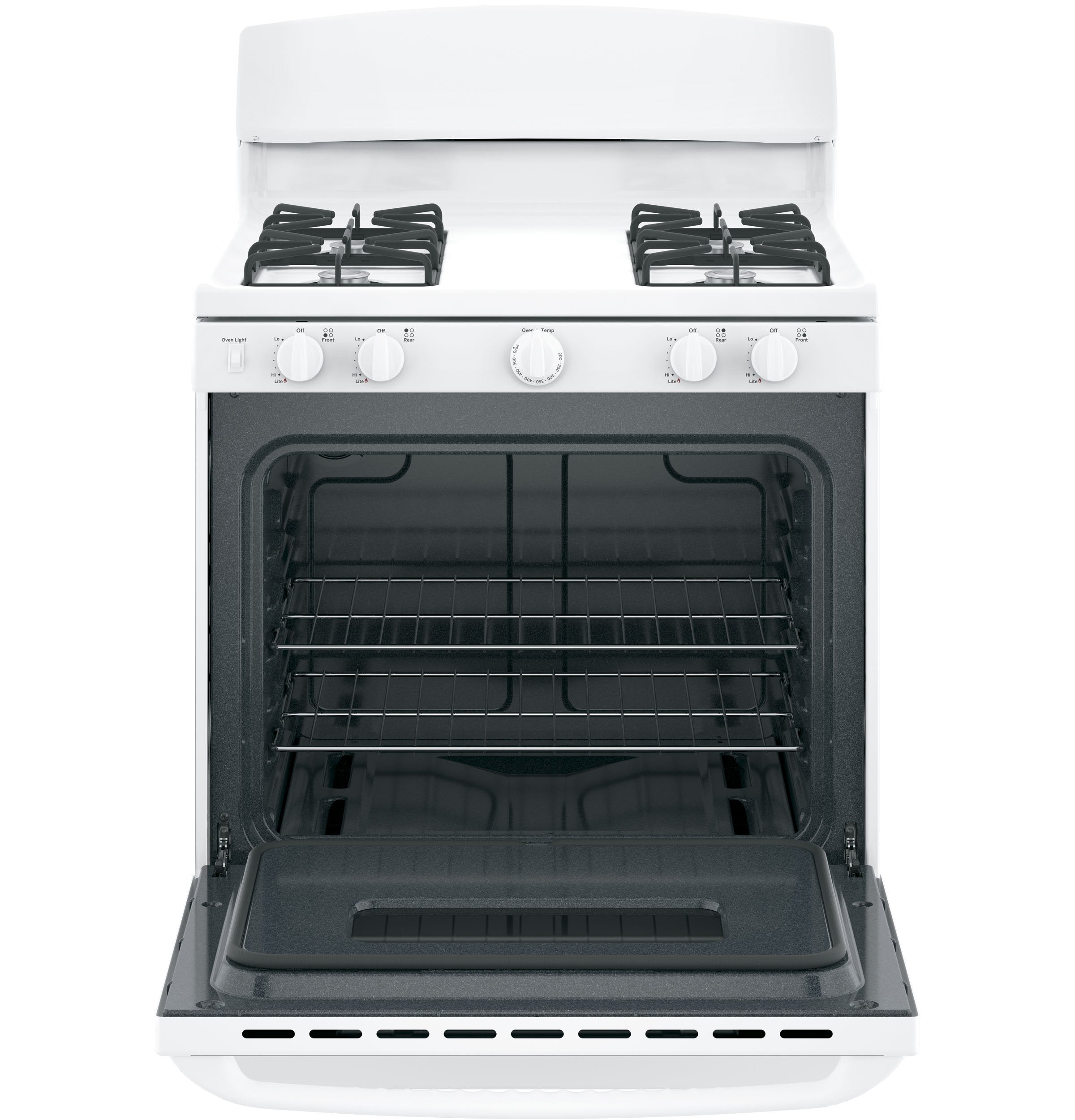 GE White Freestanding Gas Range (4.8 Cu. Ft.) - JCGBS10DEMWW