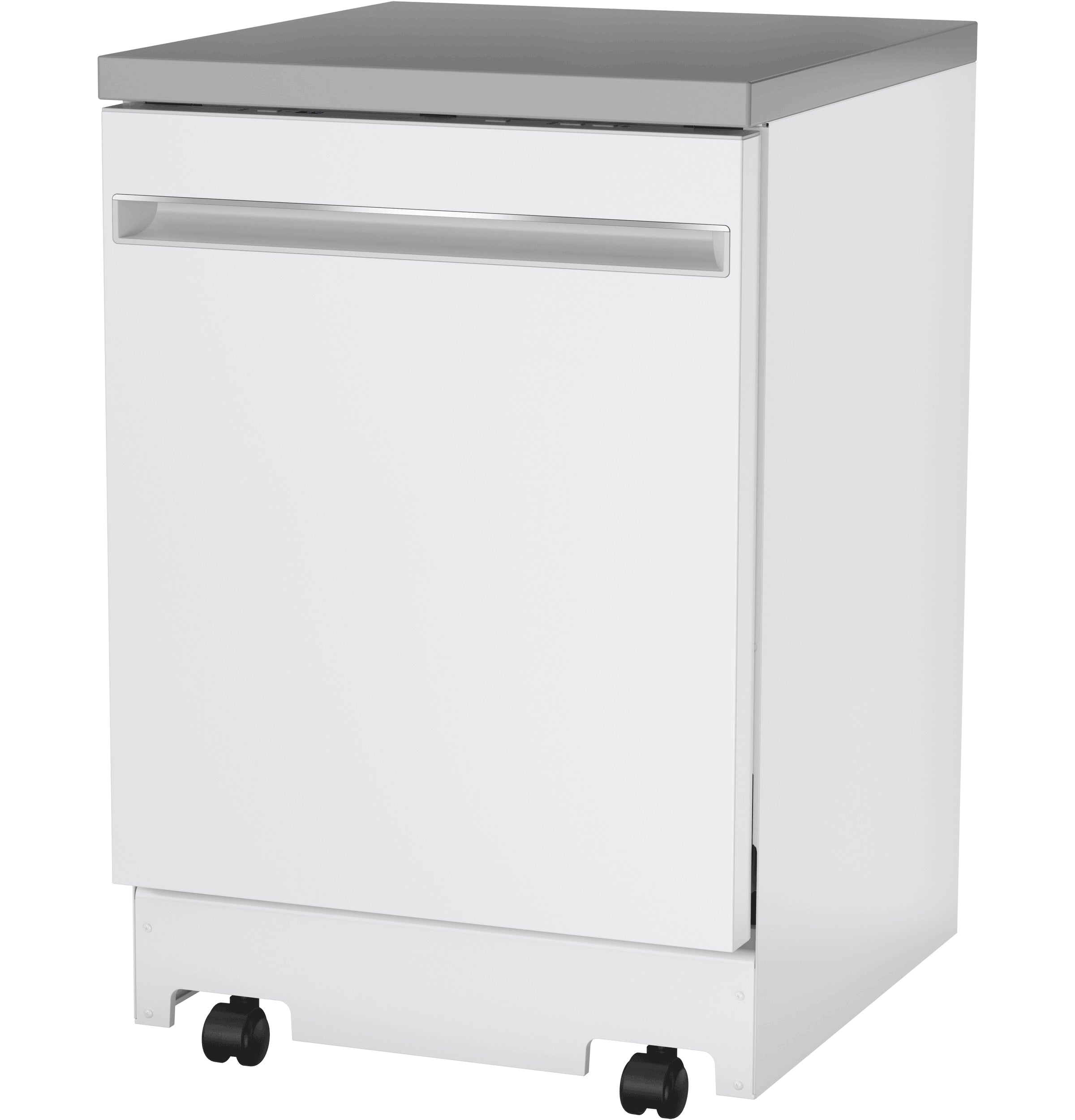 GE White Portable 24" Dishwasher- GPT225SGLWW