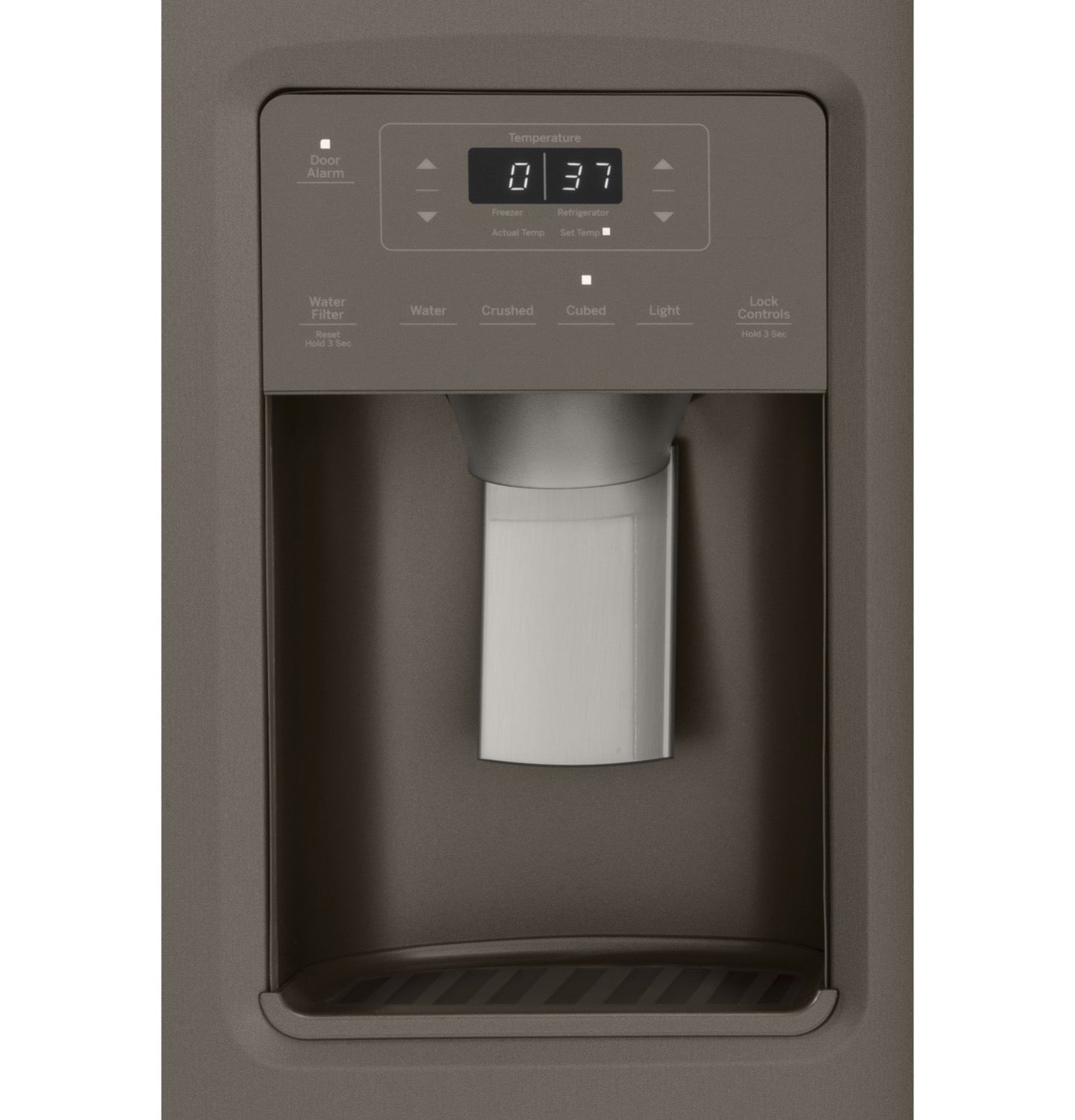 GE Slate Side-By-Side Refrigerator (25.1 Cu.Ft) - GSS25IMNES