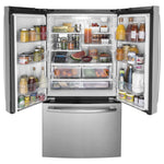 GE Fingerprint Resistant Stainlees Steel French-Door Refrigerator (26.7 Cu. Ft.) - GNE27JYMFS
