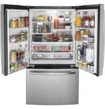 GE Fingerprint Resistant Stainlees Steel French-Door Refrigerator (26.7 Cu. Ft.) - GNE27JYMFS