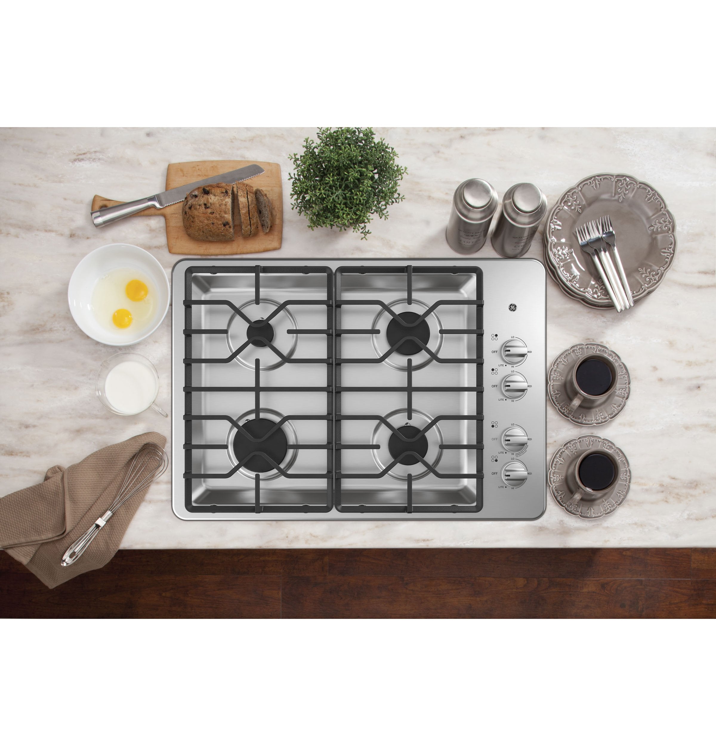 GE Stainless Steel 30" Gas Cooktop - JGP3030SLSS