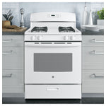GE White Freestanding Gas Range (5.0 Cu. Ft.) - JCGBS60DEKWW