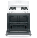 GE White Freestanding Gas Range (5.0 Cu. Ft.) - JCGBS60DEKWW