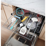 GE 24" Slate Top Control Dishwasher with Stainless Steel Interior and Third Rack - GDT650SMVES