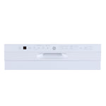 GE White 24" Built-In Front Control Dishwasher - GBF655SGPWW
