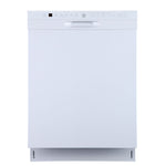 GE White 24" Built-In Front Control Dishwasher - GBF655SGPWW