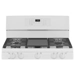 GE White 30" Freestanding Gas Convection Range with Air Fry (5.0 Cu.Ft.) - JCGB735DPWW