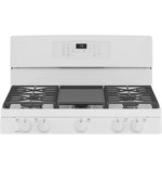 GE White 30" Freestanding Gas Convection Range with Air Fry (5.0 Cu.Ft.) - JCGB735DPWW