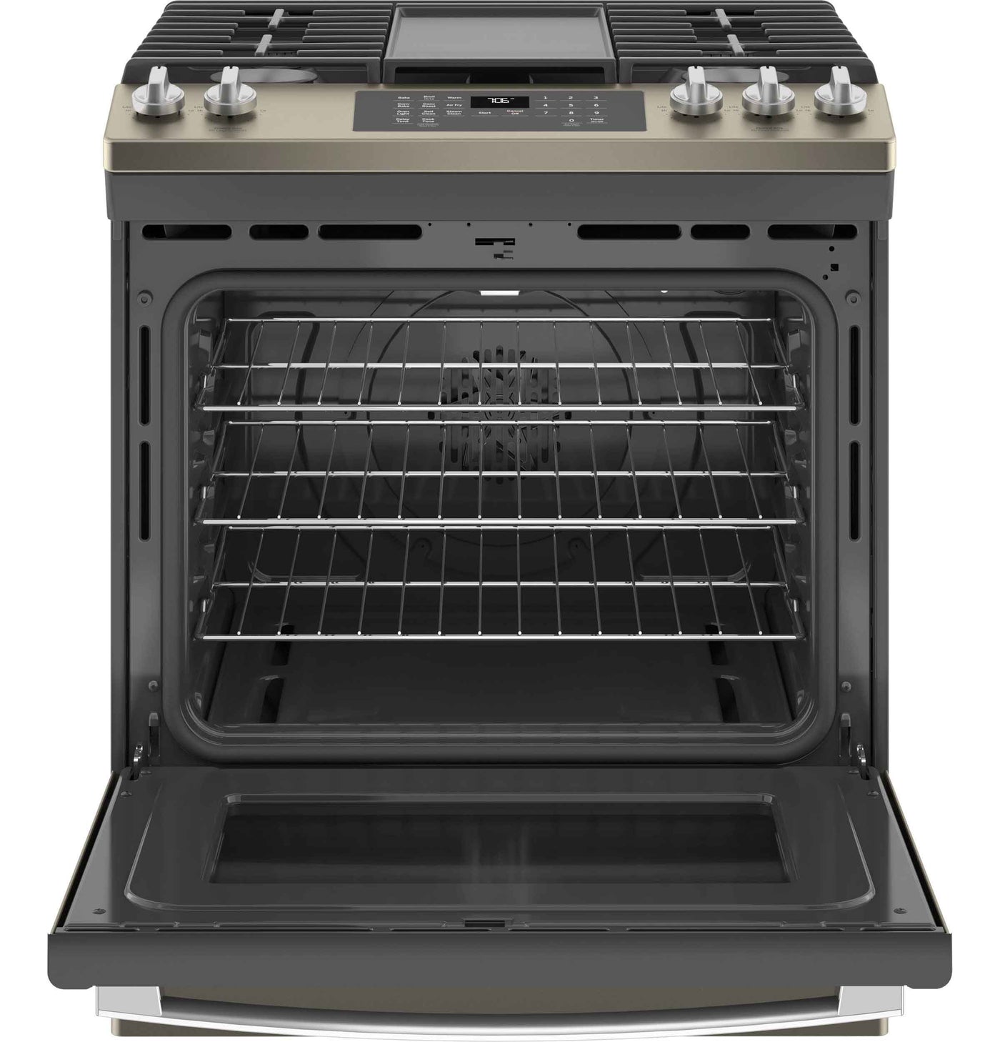 GE Slate 30" Slide-In Gas Convection Range with Air Fry (5.6 Cu. Ft.) - JCGS760EPES