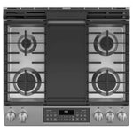 GE Stainless Steel 30" Slide-In Double-Oven Gas Range with Air Fry (6.7 Cu.Ft.) - JCGSS86SPSS